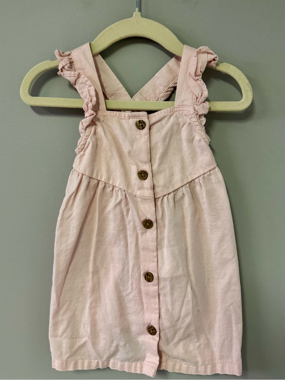 H&M Light Pink Button-Front Kids Skirt